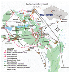 mapa Lednicko-Vantického areálu